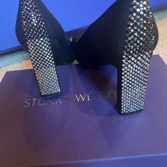 Like new Stuart Weitzman limited addition black & swavorski crystal heels - Picture 12 of 14